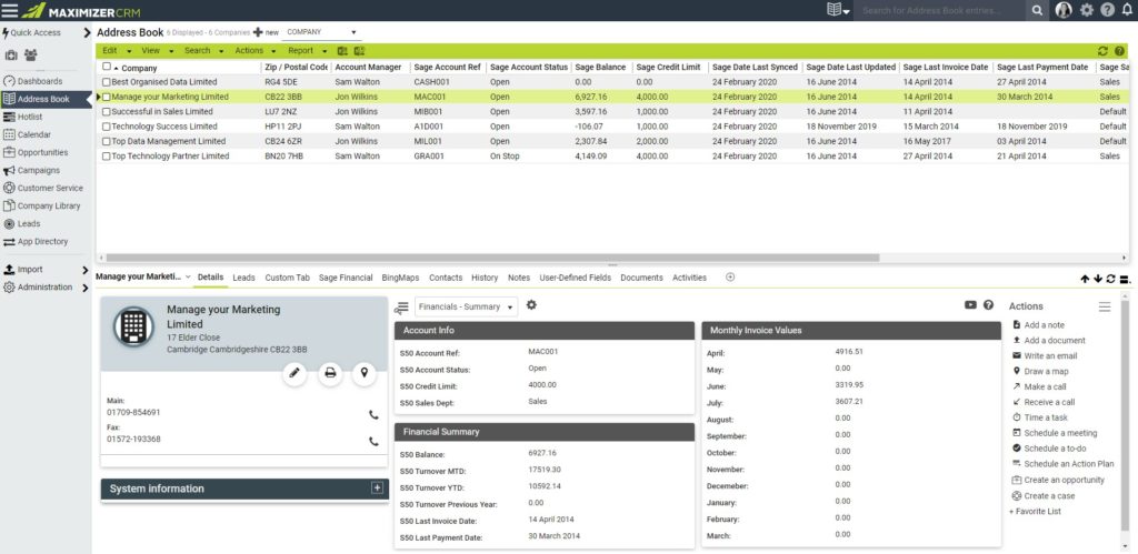 Solution Spotlight  –  Avrion App  –  Financials for Sage 50