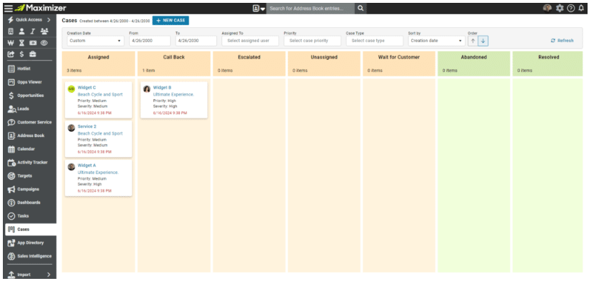 Maximizer Feature Overview – Kanban Board for Customer Service