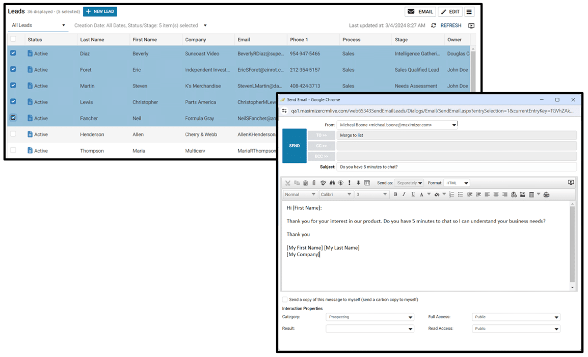 Maximizer CRM 2024.1 On-Premise Update