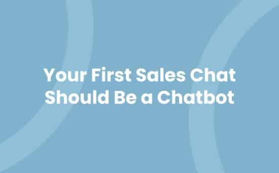 Illustration promoting a chatbot as your first sales touchpoint