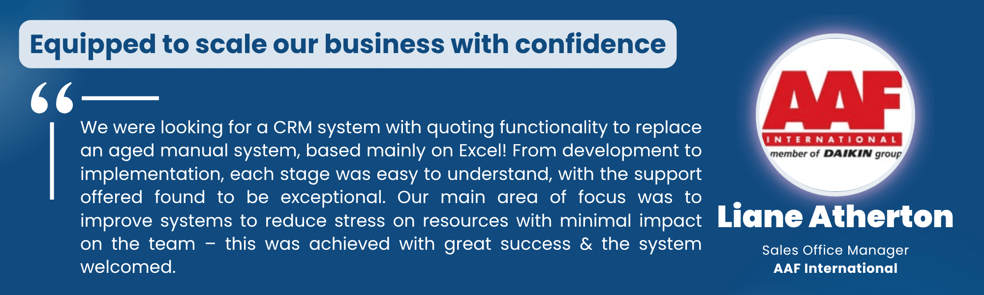 Customer Testimonial - Liane Atherton - AAF